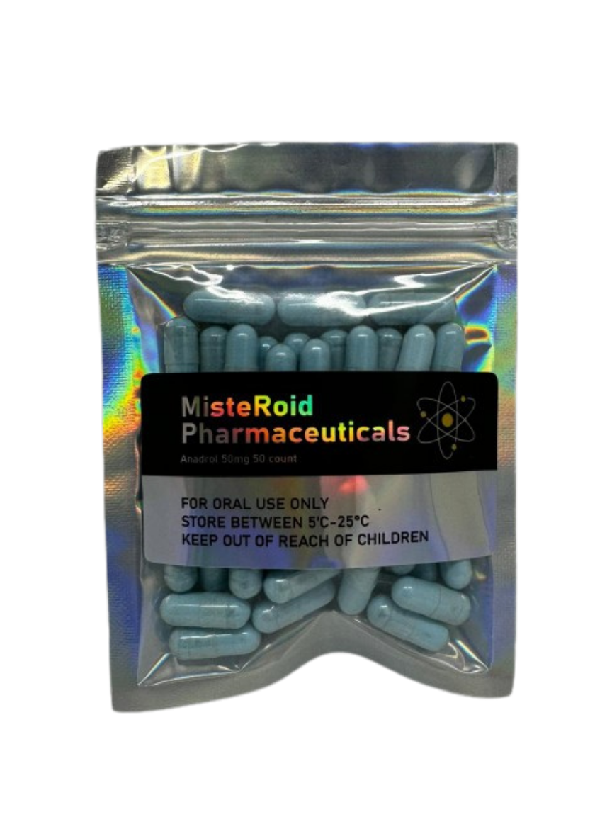 MisteRoid Pharma Anadrol 50mg 50 count oral tablet label