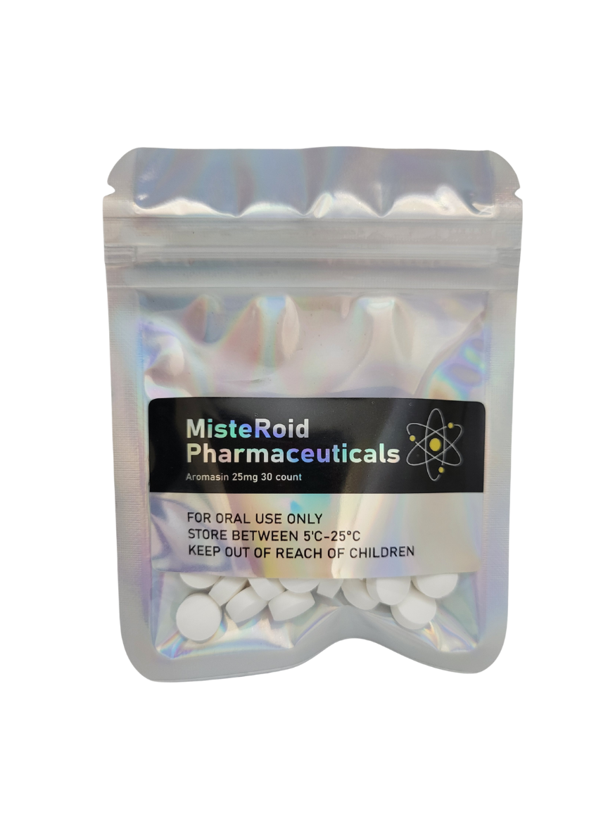 MisteRoid Pharma Aromasin 25mg 30 count oral tablet label